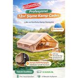 Özbience 12 Kişilik Büyük Boy Şişme Kamp ve Plaj Çadırı, Oxford Kumaşlı, Pompalı - Amber