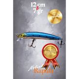 Özbience 12CM 7gr Suni Yemi Lures Rapala Spin Maket Levrek Lüfer Çupra Kefal Turna - Ahşap - Ceviz - Seçenek 1