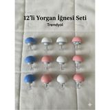 Özbience 12'li Çok Amaçlı Yorgan Sabitleyici Klipsi, Kaydırmaz ve Pratik Set - Ahşap - Beyaz - Seçenek 1