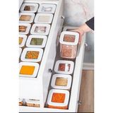 Özbience 12'li Süper Set 900 ml Vakumlu Saklama Kabı, Pratik ve Şık Mutfak Çözümü - Altın - Seçenek 1