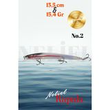 Özbience 13.5cm 15.4g Minnow Suni Balık Lures Levrek Lüfer Çupra Kefal Turna - Altın - Seçenek 1