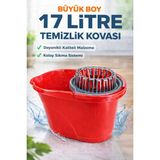 Özbience 17 Litre Sıkmalı Yaylı Temizlik Kovası – Dayanıklı ve Geniş Kapasiteli - Antrasit - Seçenek 1