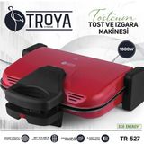 Özbience 1800W Kırmızı Tost ve Izgara Makinesi, Çıkarılabilir Granit Plakalar - Altın - Turkuaz