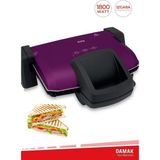 Özbience 1800W Tost ve Izgara Makinesi, Çıkarılabilir Plakalar, Isı ve Kademe Ayarlı - Amber
