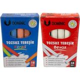 Özbience 2 Paket Tebeşir Seti, Renkli ve Beyaz, Tozsuz ve Kaliteli - 001-Renkli - Seçenek 1