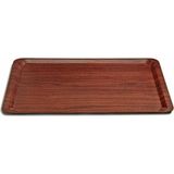 Özbience 24X35 cm Verzalit Kaymaz Ahşap Servis Tepsisi, 2 Adet Set - Ahşap - Ceviz - Seçenek 1