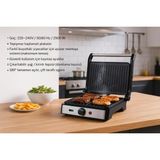 Özbience 2500W Tost Makinesi, Yapışmaz Kaplamalı Plakalar, Tam Açılır, Çift Taraf Izgara