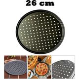 Özbience 26CM Yanmaz ve Yapışmaz Delikli Teflon Pizza Tepsisi - Ahşap - Seçenek 1