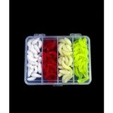 Özbience 2cm Silikon Solucan Yemi, 100'LÜ Paket, Alabalık ve Balıkçılık Için - Açık Bej - Seçenek 1