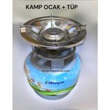 Özbience 2kg Dolu Piknik ve Kamp Tüpü Seti, Tüpgazli Ocak Takımıyla Rahat Kullanım - Altın - Gri - Seçenek 1