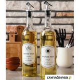 Özbience 2’li 750 ml Cam Yağlık Seti, Ayçiçek ve Zeytin Yağı Için Şık Tasarım - Seçenek 1