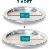 Özbience 2'li Alüminyum Künefe ve Kadayıf Tabağı, 35 Cm, Pratik ve Şık Design - Altın - Gümüş - Bakır - Seçenek 1