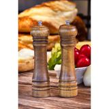 Özbience 2'li Set Baharat Öğütücü Ahşap Ceviz 21 Cm, Tuz ve Karabiber Değirmeni - Seçenek 1