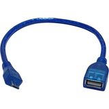 Özbience 30CM Mavi USB Otg Kablo, Mikro Erkek - Tablet ve Telefon Bağlantısı - (Kenya)Black-TrueWhite - Seçenek 1