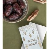 Özbience 32'li Ramazan Temalı Altın Fener Desenli Lüks Sofra Peçetesi - Antrasit