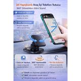Özbience 360° Dönebilen Jel Araç Içi Telefon Tutucu Mini Stand - Seçenek 1 - Ahşap