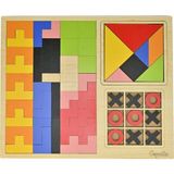 Özbience 3'lü Ahşap Tetris Tangram Oyun Seti, Eğitici ve Eğlenceli - Seçenek 1