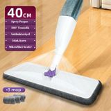 Özbience 3'lü Mikrofiber Sprey Mop Temizlik Seti, Pratik ve Hızlı Temizlik Imkanı - Ahşap - Beyaz - Seçenek 1