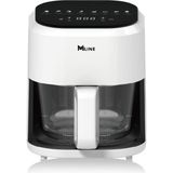 Özbience 4l Cam Hazneli Airfryer, Sağlıklı ve Pratik Pişirme Deneyimi - Ahşap - Beyaz