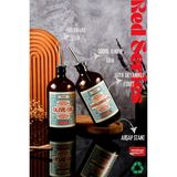 Özbience 500ML Ahşap Stantlı Amber Red Serisi Zeytinyağı ve Ayçiçek Yağı Şişesi - Seçenek 1