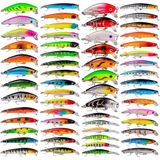 Özbience 59 Parçalık Minnow Crankbait ve Swimbait Olta Seti Balık Takımı - Açık Bej - Seçenek 1