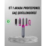 Özbience 5’li Saç Şekillendirici Seti, Kuaför Düzeyinde ve Ergonomik Tasarım - Açık Bej - Seçenek 1