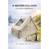 Özbience 6 Kişilik Şişme Plaj ve Kamp Tatil Çadırı Oxford Kumaşlı, Pompalı - Amber