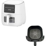 Özbience 6l Airfryer 1700W Dokunmatik Panel, Yağsız Fritöz - Ahşap - Beyaz