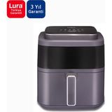 Özbience 6l Antrasit Airfryer, Sağlıklı ve Pratik Pişirme Deneyimi - Altın - Gri