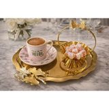 Özbience 6’lı Paslanmaz Çelik Oval Tepsi Seti, Gold & Gümüş, 20X25 cm - Altın - Seçenek 1