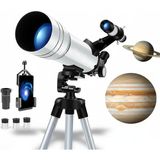 Özbience 70400 Hd Astronomik Teleskop, Gökyüzü ve Doğa Gözlemi Için, 70MM Objektif - Ahşap - Beyaz - Seçenek 1