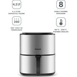 Özbience 8 Programlı 4,2l Inox Airfryer ile Sağlıklı ve Pratik Pişirme - Ahşap