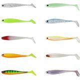 Özbience 9cm 7gr Levrek Silikonu 5'li Set, Balıkçılık Suni Yemleri - Altın - Gri - Seçenek 1