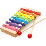 Özbience Ahşap 8 Nota Ksilofon 25 cm Renkli Sesli Oyuncak, Çocuklar Için Eğlenceli - Seçenek 1