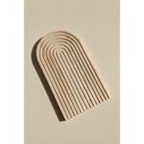 Özbience Ahşap Dalgalı Sunum Tahtası, Servis Tabağı, Peynir ve Kahvaltı Sunumluk 30X17,5 cm - Ahşap - Bej - Seçenek 1