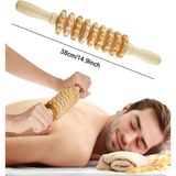 Özbience Ahşap Masaj Aleti, Selülit Giderici, Döner Masaj Çubuğu ve Sopası - Ahşap - Ceviz