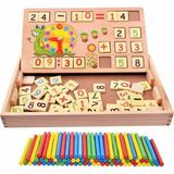 Özbience Ahşap Matematik Öğretici Eğitici Zeka Oyunu, Sayılar ve Çubuklar - Seçenek 1 - Ahşap - Beyaz