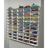Özbience Ahşap Oyuncak Araba Rafı, 50'li, Hot Wheels ve Matchbox Uyumlu - Ahşap - Beyaz - Seçenek 1