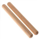 Özbience Ahşap Ritim Çubuğu 6 Çift (12 Adet) Percussion Sopası Müzik Aleti - Seçenek 1 - Ahşap - Bej