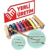 Özbience Ahşap Sesli Ksilofon Eğitici Oyuncak, Renkli ve Eğlenceli Çocuk Oyunu - Seçenek 1 - Ahşap - Ceviz