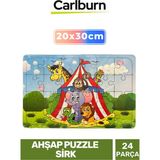 Özbience Ahşap Sirk Temalı Zeka Geliştirici Puzzle 24 Parça Eğitici Oyuncak - Seçenek 1