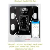 Özbience Akıllı Bluetooth Tartı, Vücut Yağı, Kas, Su ve Protein Ölçer - Ahşap