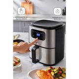 Özbience Akıllı Dokunmatik Ekranlı Airfryer 4,2l Wi-Fi Kontrollü 2503H 8 Program - Altın - Gri