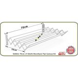 Özbience Akordiyon Tipi Çamaşır Kurutma Askısı, 70CM, 9 Gözlü, Paslanmaz Alüminyum - Altın - Gri - Seçenek 1
