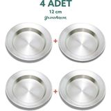 Özbience Alüminyum Künefe Kadayıf Tepsisi Tabağı 4’lü Set 12-18 cm - Altın - Gümüş - Bakır - Seçenek 1
