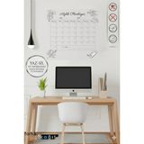 Özbience Aylık Planlayıcı Takvim Model-2, 46X48CM, Duvara, Cam Veya Tahta Uyumlu - 860-Turuncu - Seçenek 1