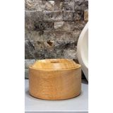 Özbience Bambu Yuvarlak Şekerlik Ölçekleri 10/10/6 Cm, Şık ve Kullanışlı Tasarım - 00 Beyaz - Seçenek 1