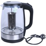 Özbience Beyaz 2.2l Cam Kettle 2200W, 220-240V, Sımtech KM-4717, 2 Yıl Garantili - Ahşap - Beyaz