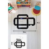 Özbience Beyaz Araç Parkuru X-Large - Eğitici ve Eğlenceli Ahşap Yol Puzzle - Seçenek 1 - Ahşap - Beyaz