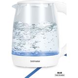 Özbience Blue 2200W 1.7l Işıklı Cam Kettle, Şık ve Kullanışlı Su Isıtıcı - Ahşap - Beyaz